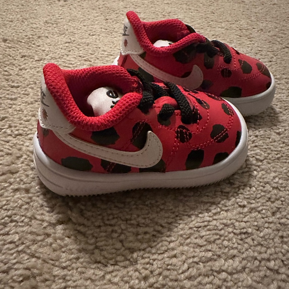 Nike Air Force 1 Red Ladybug Baby Shoes